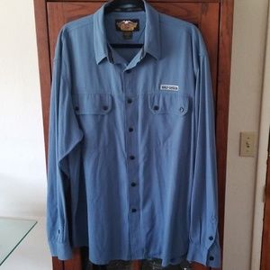 Harley Davidson XL Nylon Button Up Men's